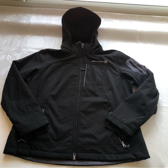 Free Country Black Hiking Outdoors Jacket Coat Inner Faux Fur Women’s Size XL - Picture 16 of 16